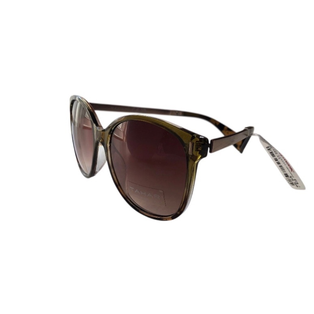 Tahari Olive Frame Sunglasses with Brown Gradient Lenses